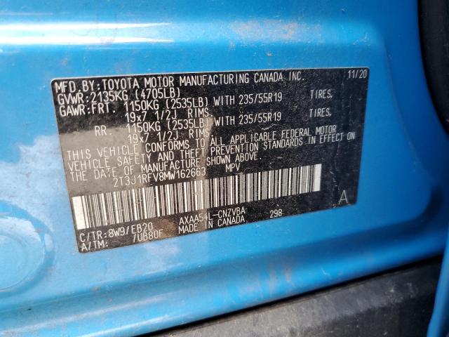 2021 TOYOTA RAV4 ADVEN - 2T3J1RFV8MW162663
