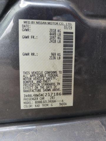 2019 NISSAN ALTIMA S - 1N4BL4BW5KC217186