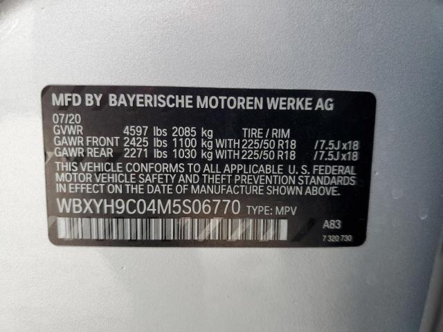 VIN WBXYH9C04M5S06770 2021 BMW X2, Sdrive28I no.13