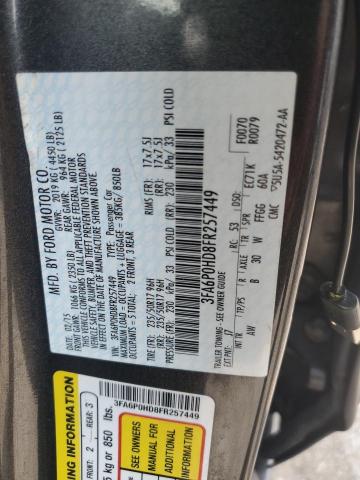 VIN 3FA6P0HD8FR257449 2015 Ford Fusion, SE no.12