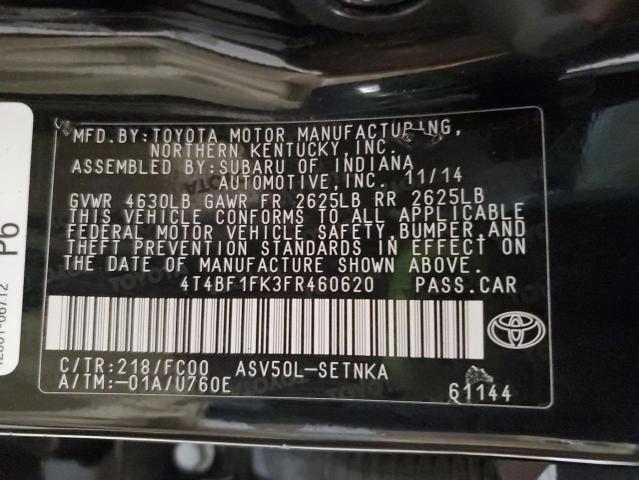 VIN 4T4BF1FK3FR460620 2015 Toyota Camry, LE no.12