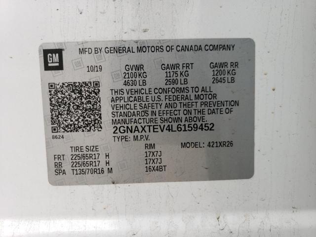 2020 CHEVROLET EQUINOX LT - 2GNAXTEV4L6159452