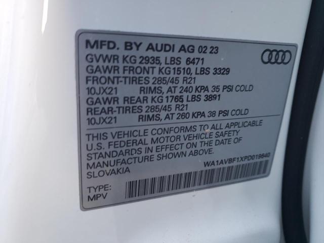 VIN WA1AVBF1XPD019640 2023 Audi Q8, Premium no.12