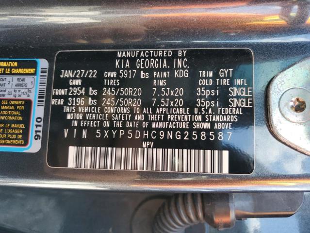 2022 KIA TELLURIDE - 5XYP5DHC9NG258587