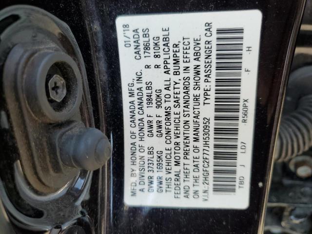 2018 HONDA CIVIC EX - 2HGFC2F77JH530952