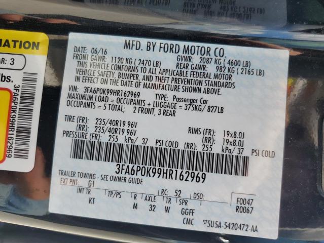 VIN 3FA6P0K99HR162969 2017 Ford Fusion, Titanium no.13