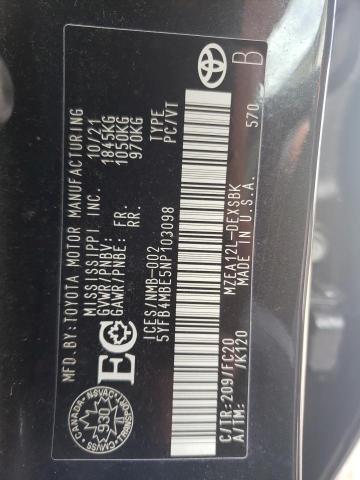 2022 TOYOTA COROLLA SE - 5YFB4MBE5NP103098