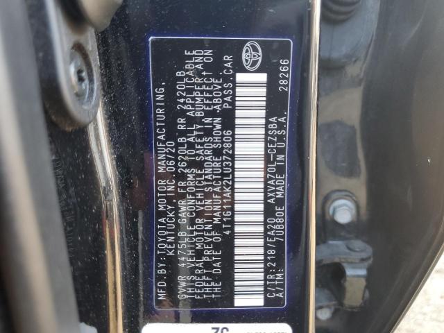 VIN 4T1G11AK2LU372806 2020 TOYOTA CAMRY no.12