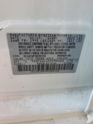 2017 NISSAN SENTRA S - 3N1AB7AP7HY321752