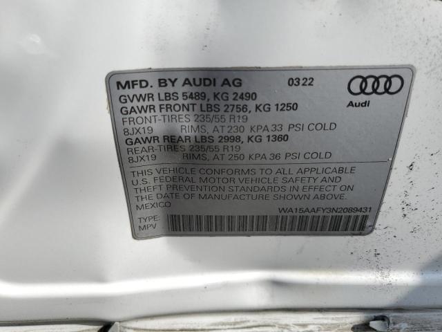 VIN WA15AAFY3N2089431 2022 Audi Q5, Sportback Prm P... no.13