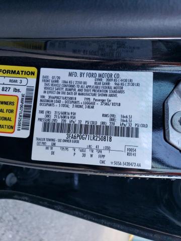 VIN 3FA6P0G71LR250818 2020 Ford Fusion, S no.12