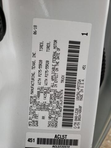 2018 TOYOTA TUNDRA CRE - 5TFAW5F16JX767974