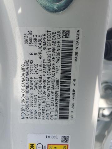 2023 HONDA CIVIC SPOR - 2HGFE2F58PH559667