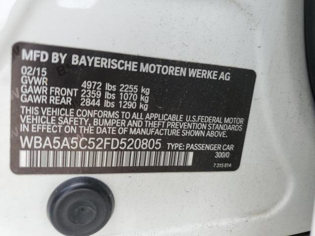 VIN WBA5A5C52FD520805 2015 BMW 5 Series, 528 I no.12