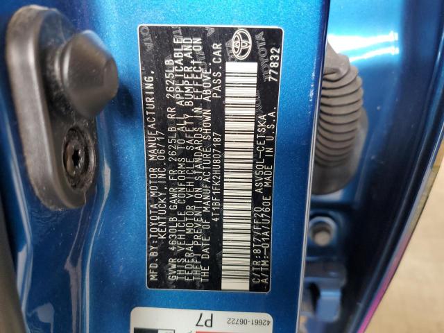 VIN 4T1BF1FK2HU807187 2017 Toyota Camry, LE no.13