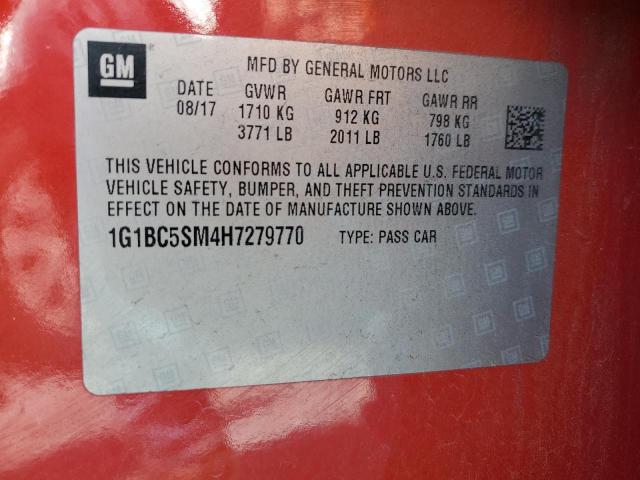 2017 CHEVROLET CRUZE LS #3311505240