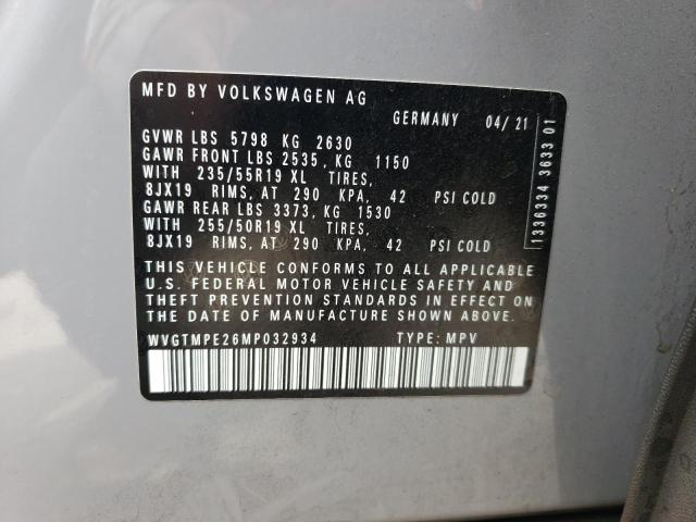 VIN WVGTMPE26MP032934 2021 Volkswagen ID.4, Pro S no.12