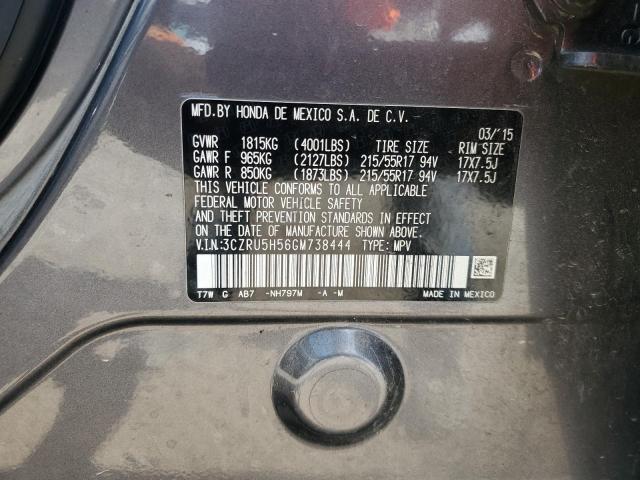 2016 HONDA HR-V 3CZRU5H56GM738444