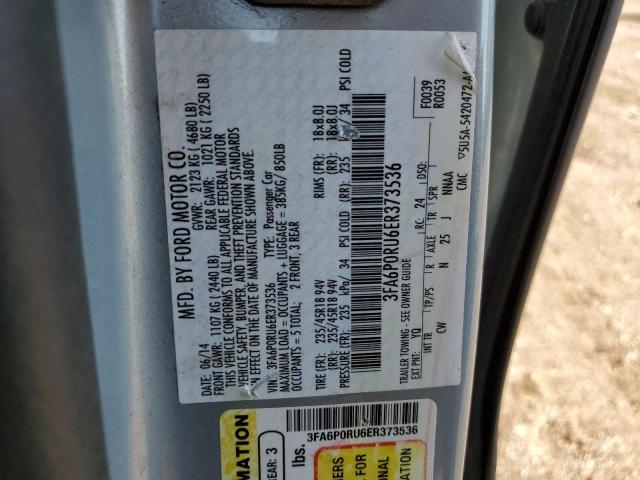 VIN 3FA6P0RU6ER373536 2014 Ford Fusion, Titanium Hev no.12