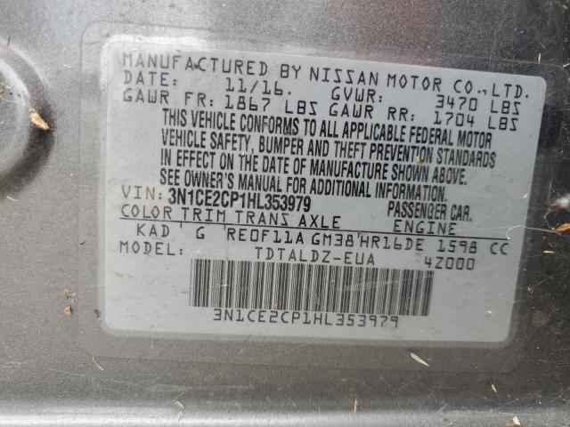 2017 NISSAN VERSA NOTE - 3N1CE2CP1HL353979