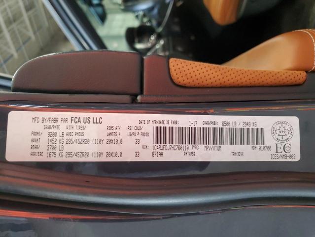 2017 JEEP GRAND CHER - 1C4RJFDJ7HC760110