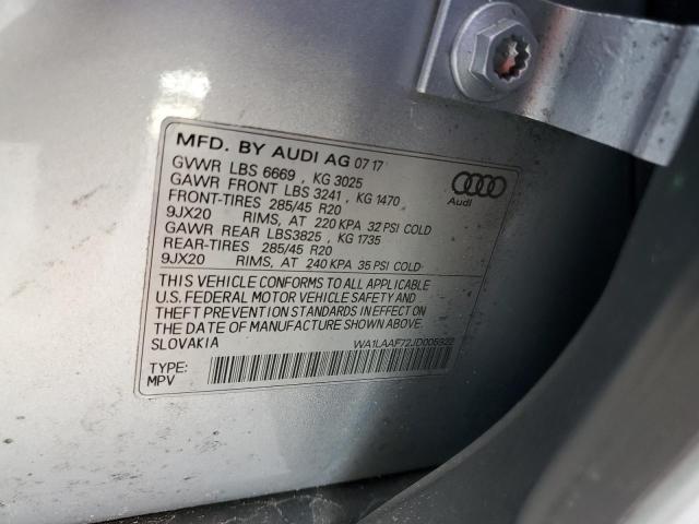 2018 AUDI Q7 PREMIUM - WA1LAAF72JD005922