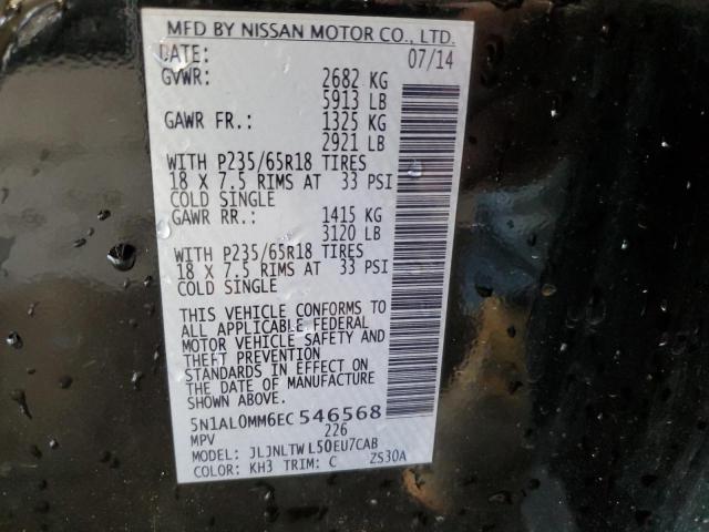 VIN 5N1AL0MM6EC546568 2014 INFINITI QX60 no.14