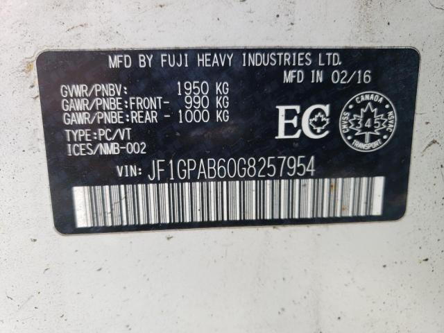 2016 SUBARU IMPREZA PR - JF1GPAB60G8257954