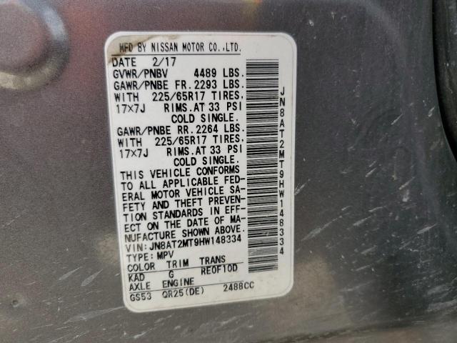 2017 NISSAN ROGUE S - JN8AT2MT9HW148334