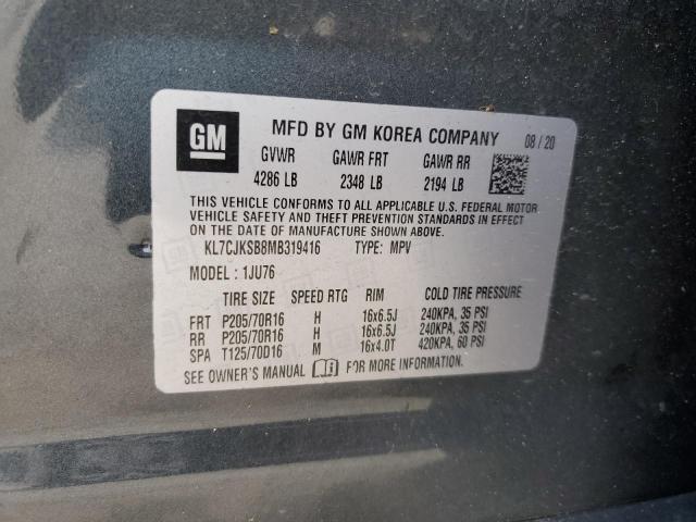 2021 CHEVROLET TRAX LS - KL7CJKSB8MB319416