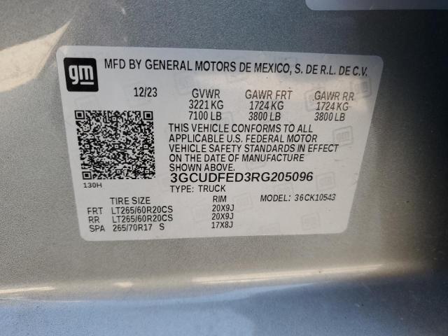 2024 CHEVROLET SILVERADO - 3GCUDFED3RG205096