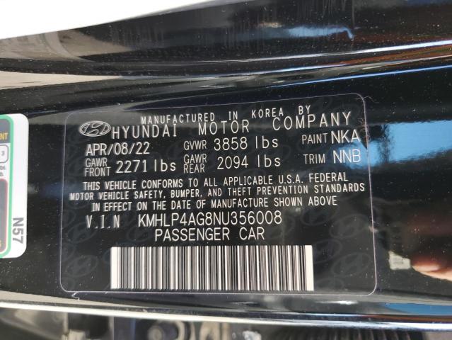 VIN KMHLP4AG8NU356008 2022 Hyundai Elantra, Limited no.12