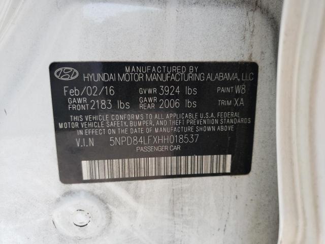2017 HYUNDAI ELANTRA SE - 5NPD84LFXHH018537