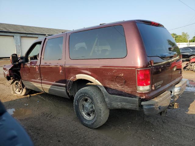 FORD EXCURSION 2000 burgundy  diesel 1FMSU43F4YEC77037 photo #3