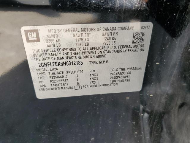 2017 CHEVROLET EQUINOX LT - 2GNFLFEK6H6312185