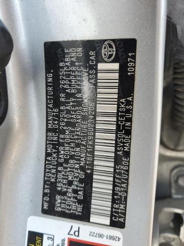 2016 TOYOTA CAMRY LE - 4T1BF1FK9GU234206