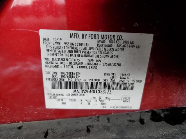 2020 FORD ECOSPORT S - MAJ3S2GE3LC333175