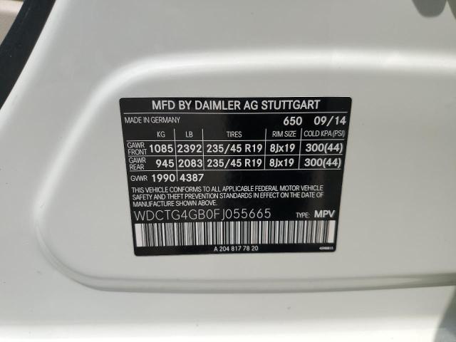 VIN WDCTG4GB0FJ055665 2015 Mercedes-Benz GLA-Class,... no.13