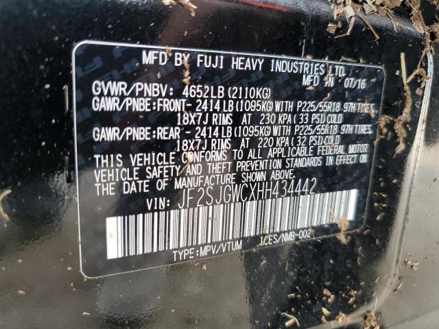 2017 SUBARU FORESTER 2 - JF2SJGWCXHH434442