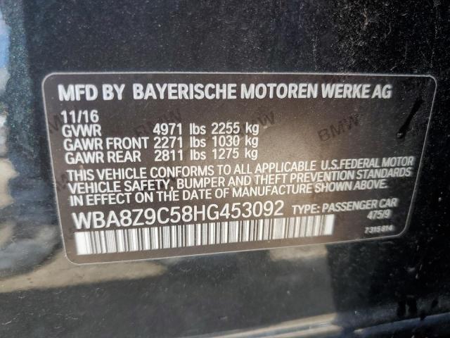 2017 BMW 330 XIGT WBA8Z9C58HG453092