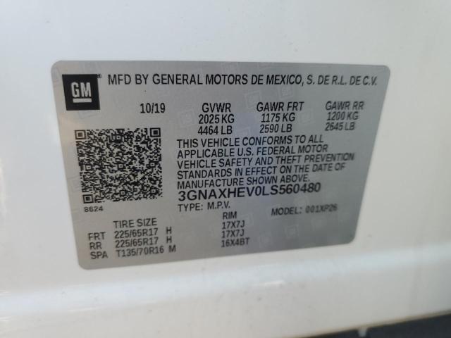 2020 CHEVROLET EQUINOX LS - 3GNAXHEV0LS560480