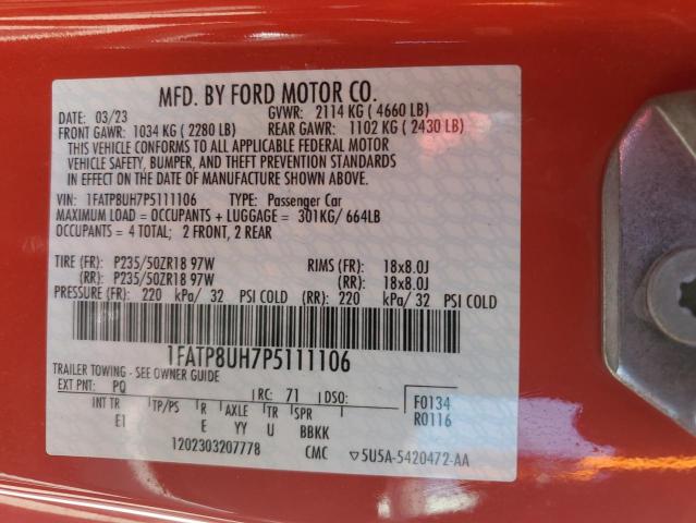 2023 FORD MUSTANG - 1FATP8UH7P5111106