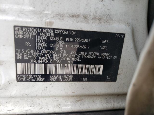 VIN JTMG1RFV3KJ011056 2019 Toyota RAV4, LE no.12