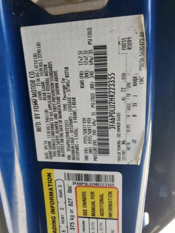 VIN 3FA6P0LU2HR223355 2017 Ford Fusion, Se Hybrid no.12