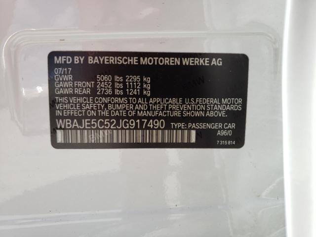 VIN WBAJE5C52JG917490 2018 BMW 5 Series, 540 I no.13