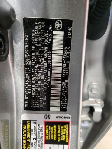 VIN 4T1B31HK4JU001900 2018 Toyota Camry, LE no.12