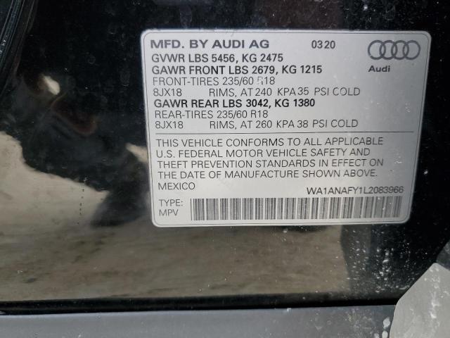 VIN WA1ANAFY1L2083966 2020 Audi Q5, Premium no.13