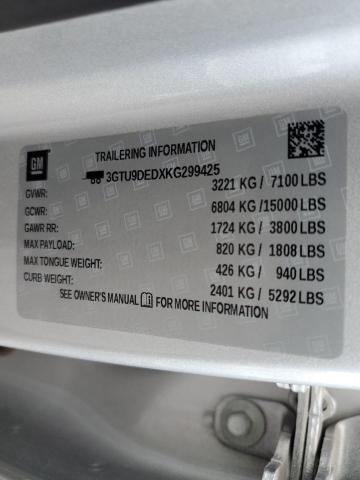 2019 GMC SIERRA 150 3GTU9DEDXKG299425