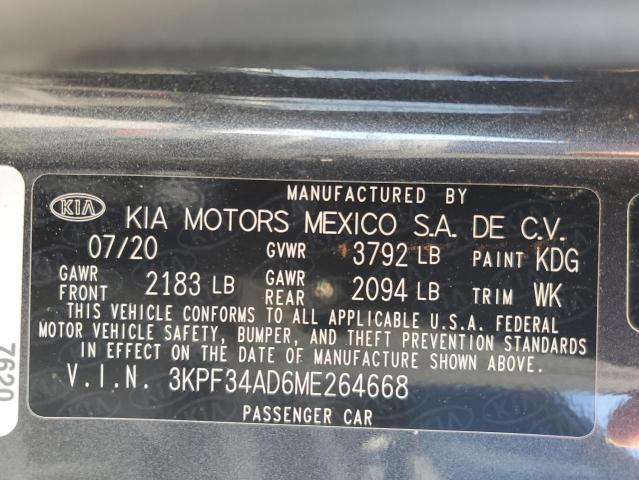 2021 KIA FORTE GT L 3KPF34AD6ME264668  68043384