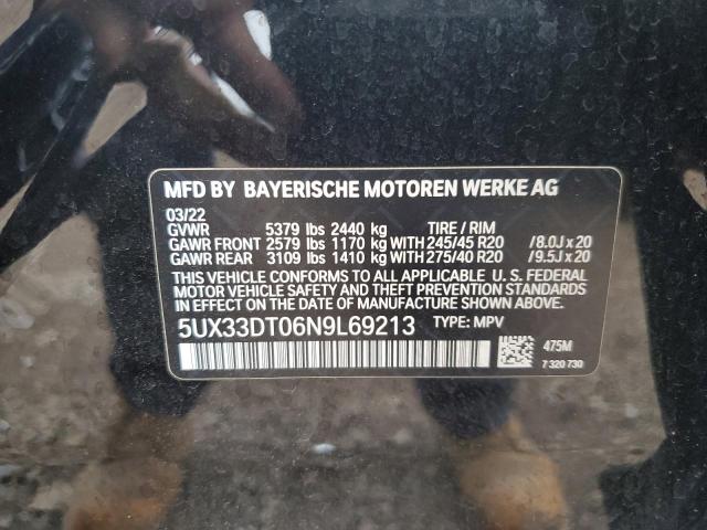 VIN 5UX33DT06N9L69213 2022 BMW X4, Xdrive30I no.13